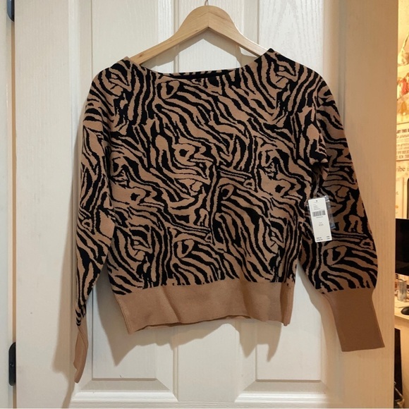 ANTHROPOLOGIE Maeve Boat Neck Sweater Pullover oversized jumper size XXS NET NEW - Picture 4 of 7